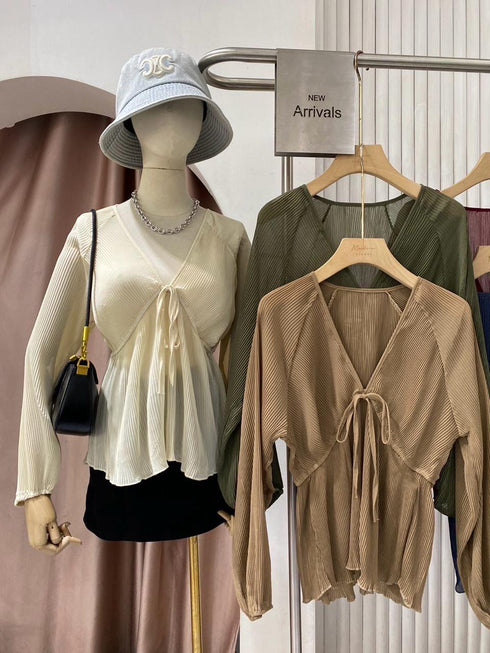 MATINEE V-Neck Spring Chiffon Tops